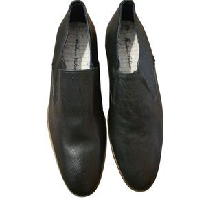 Modern Fiction Black Leather Oxfords Accent 11.5 Preppy Old Money Collegiate